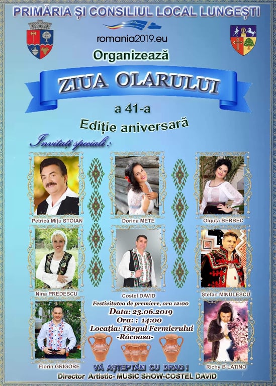 Pe 23 iunie, la Lungești, se sărbătorește cea de-a 41-a ediție  a „Zilei Olarului”
