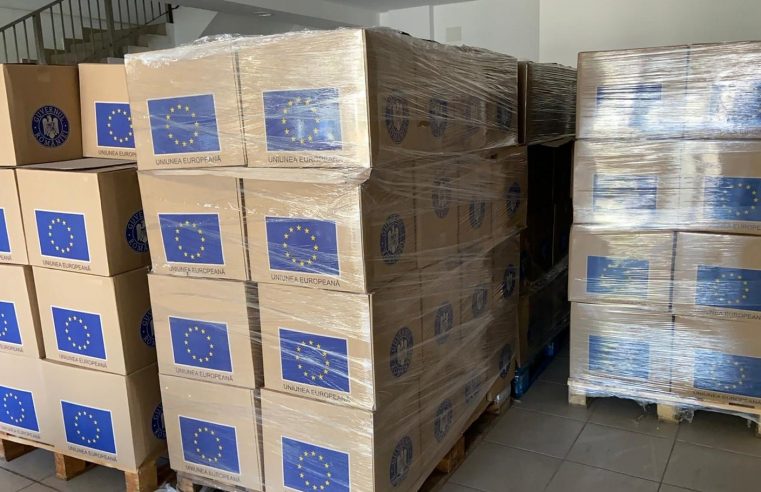În județul Vâlcea a început distribuirea produselor alimentare din tranșa a patra a programului operațional „Ajutorarea persoanelor defavorizate – POAD”