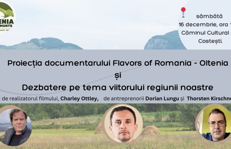 Charley Ottley revine în Vâlcea și prezintă episodul „Flavors of Romania” la Costești