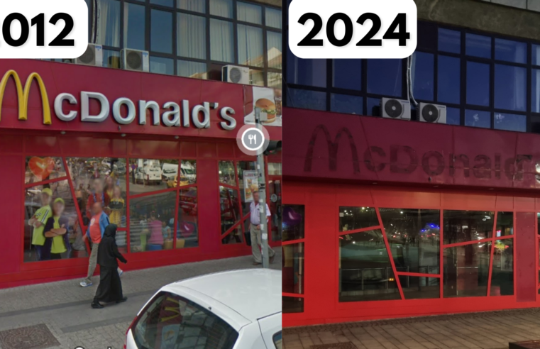 Restaurantul McDonald’s din centrul orașului Râmnicu Vâlcea se închide după mulți ani de funcționare | Proprietarul pune spațiul pentru închiriere