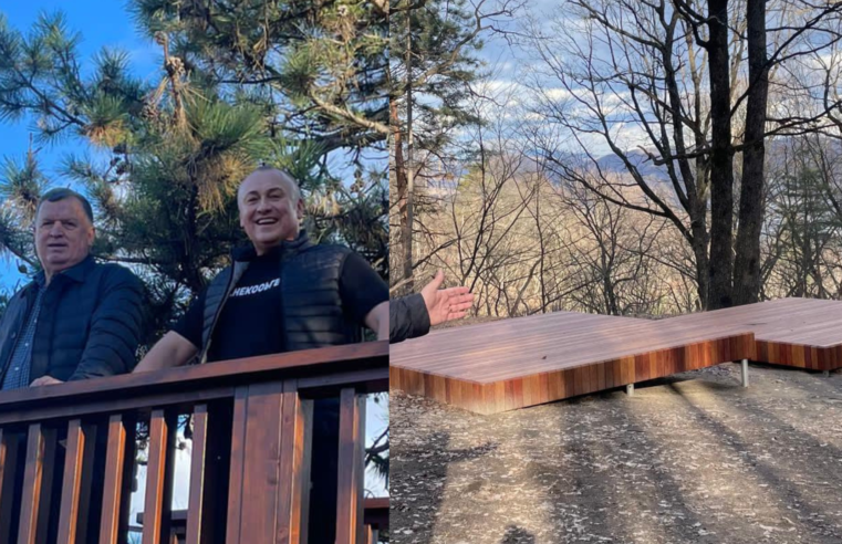 Neață și Gutău, la plimbare pe Capela | Deputatul și primarul se mândresc cu băncile în valoare de 2 milioane de lei