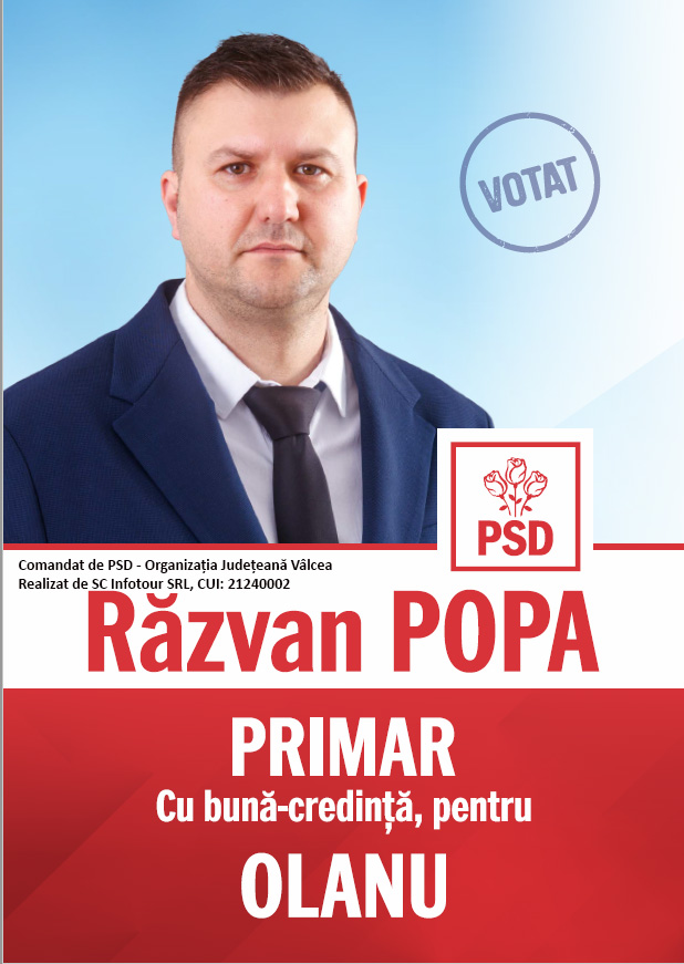 Răzvan Popa: „Cu bună-credință, pentru Olanu!”