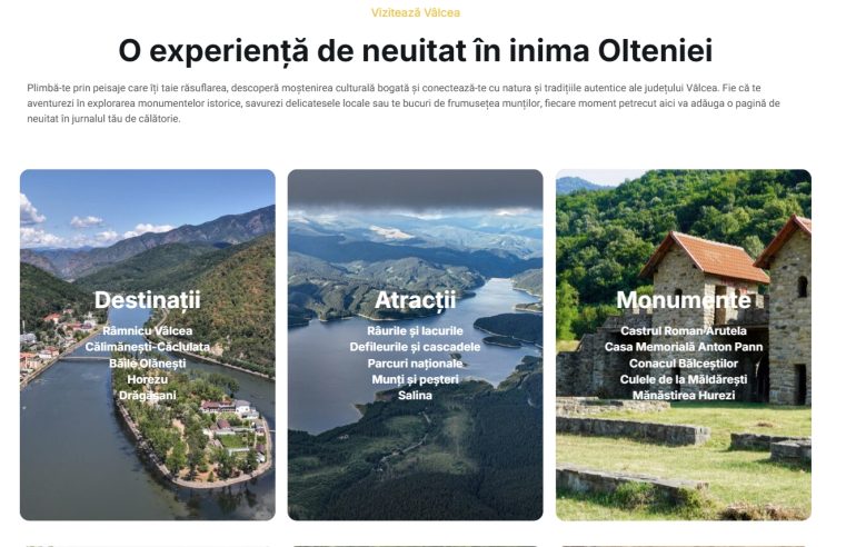 Visit Vâlcea – proiect finanțat cu sprijinul Secretariatului General al Guverului prin SDC