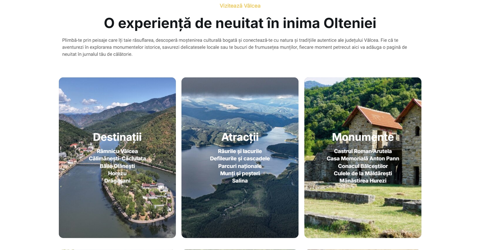 Visit Vâlcea – proiect finanțat cu sprijinul Secretariatului General al Guverului prin SDC