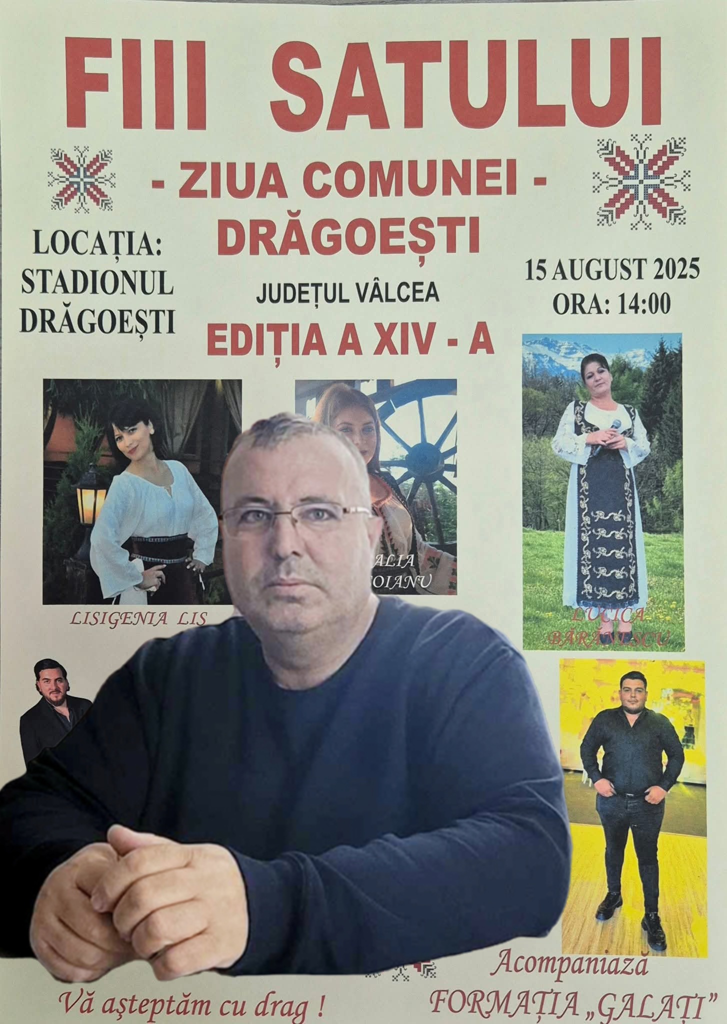 Primarul Dorinel Boncan invită locuitorii și oaspeții la o sărbătoare cu fotbal, muzică și premii