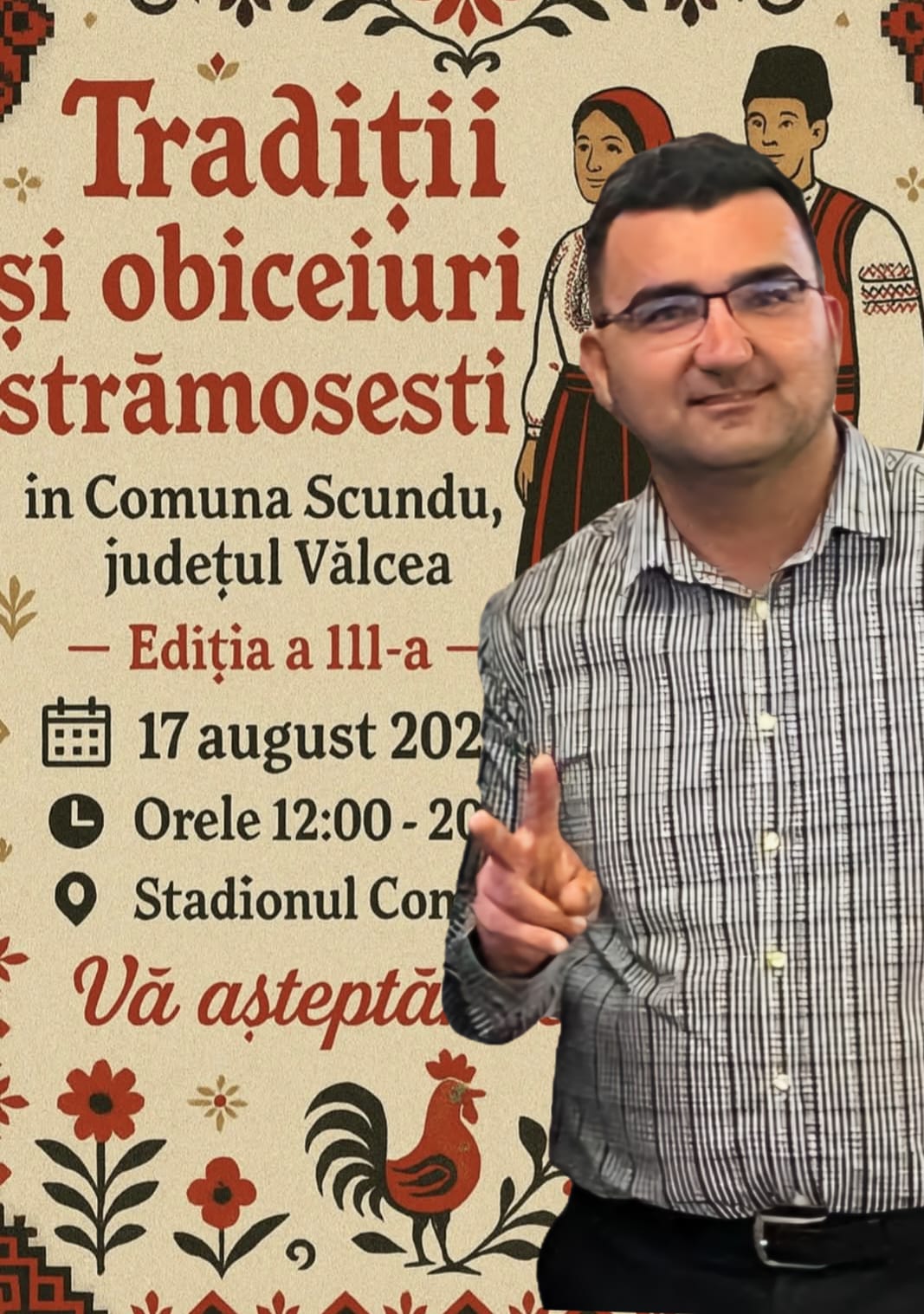 Primarul Mihai Blejan vă invită la Ziua Comunei Scundu, duminică, 17 august:  „Sunteți cu toții bineveniți la sărbătoarea noastră!”