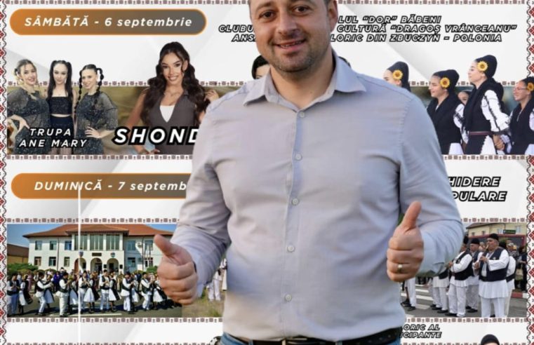 Băbeni, patru zile de festival: port popular, tradiții și invitați din Polonia