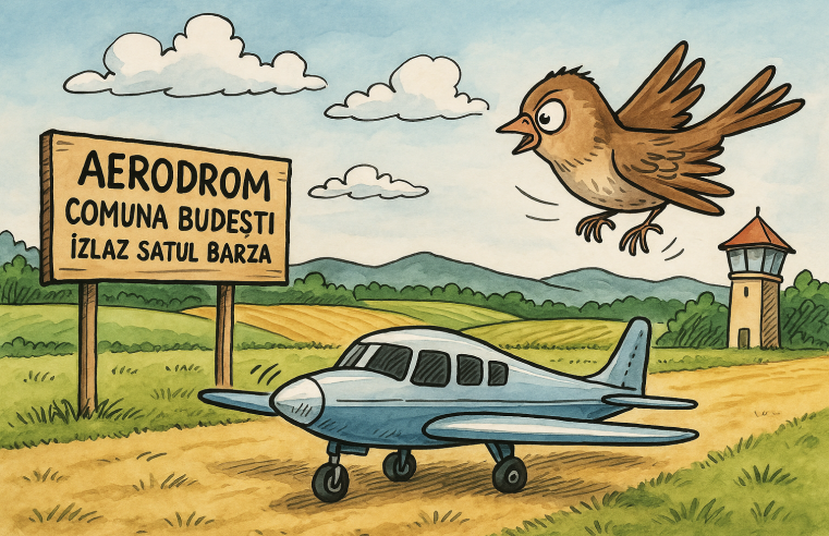 Aerodromul de la Budești, ținut la sol de «gardienii studiilor», pentru că o vrabie ar putea avea conflicte aeriene cu un avion