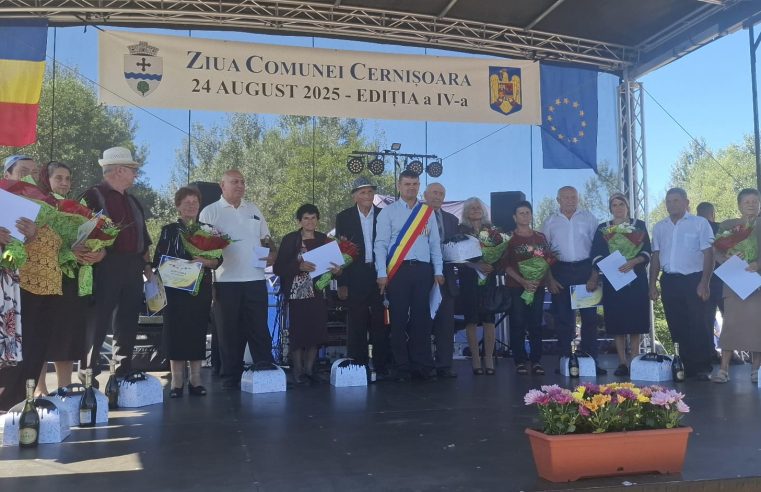La Cernișoara au fost premiate familiile care au stat împreună o jumătate de secol și copiii care fac cinste satului