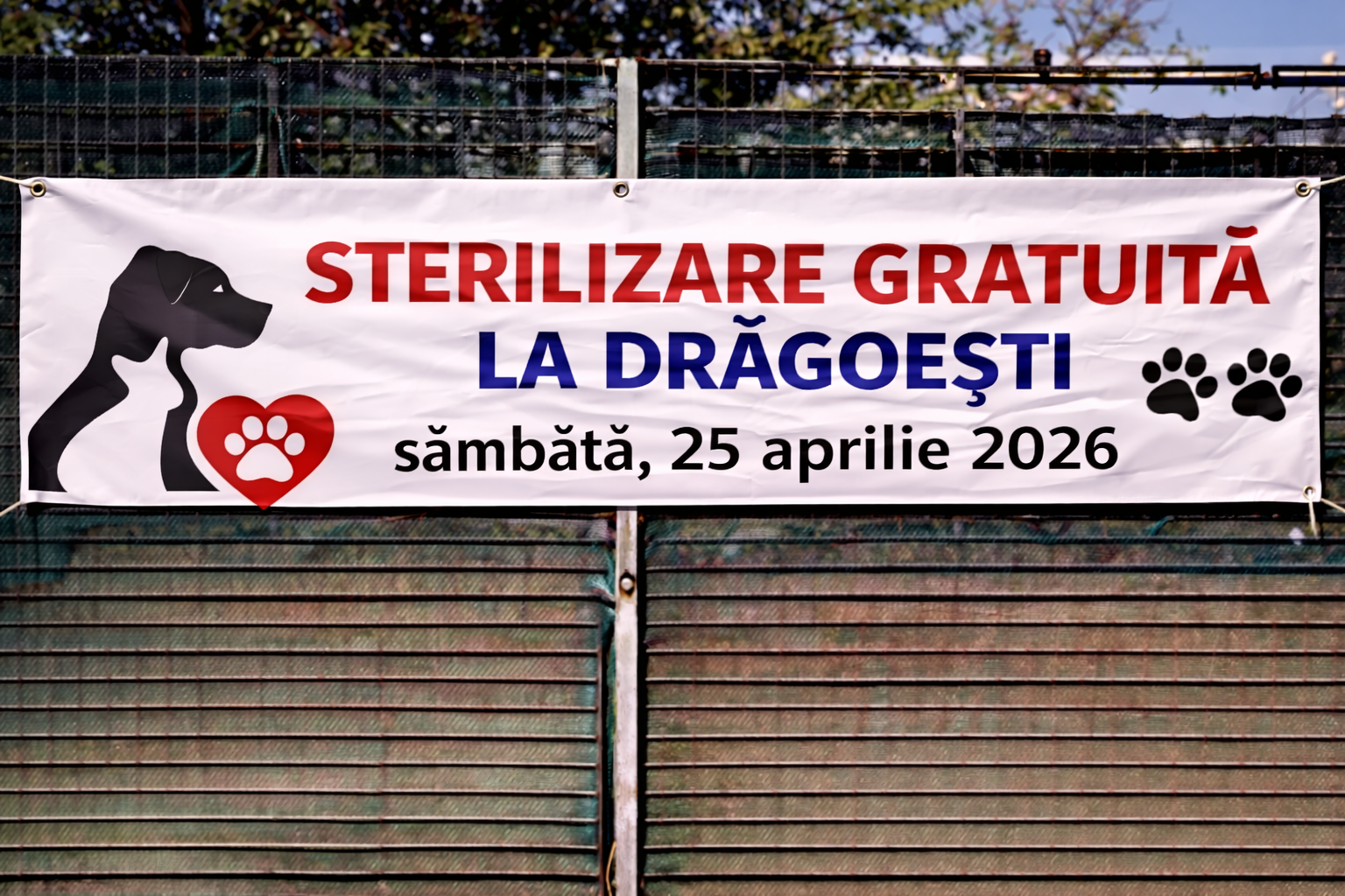 Sâmbătă, 25 aprilie, acțiune gratuită de sterilizare la Drăgoești, primăria face apel la implicarea cetățenilor pentru reducerea abandonului